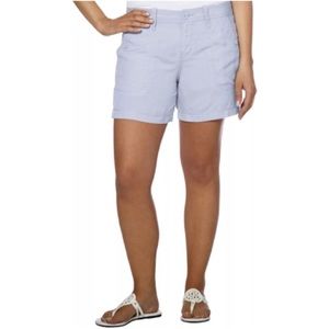 Calvin Klein Womens Blue Linen Casual Shorts 12